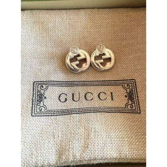 Gucci GG Interlocking 925 Sterling Silver Earrings*Full Inclusion*Dustbag/Box - Picture 4 of 7